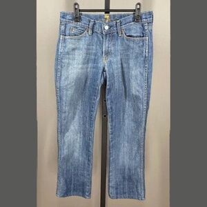 7 For All Mankind Jeans Womens 28 blue denim straight crop boho casual